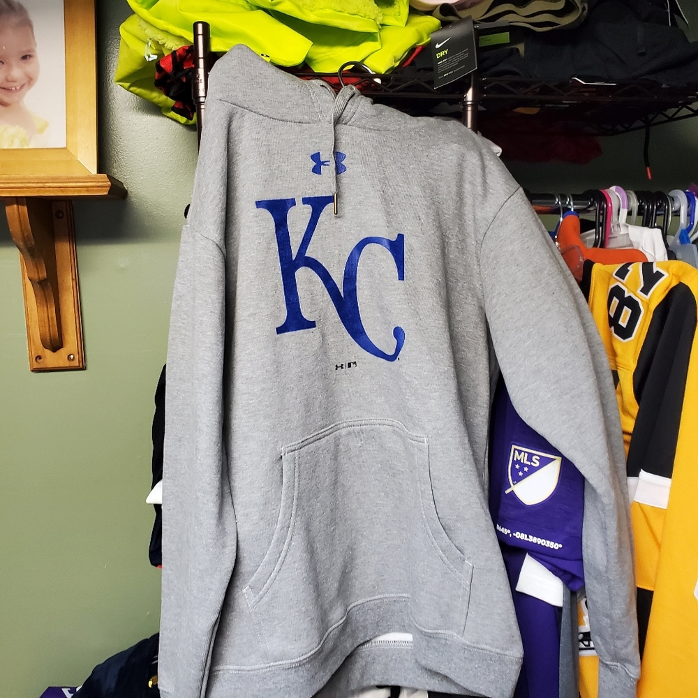 Under Armour Kansas City Royals Cold Gear Hooded Sweatshirt Mens Medium